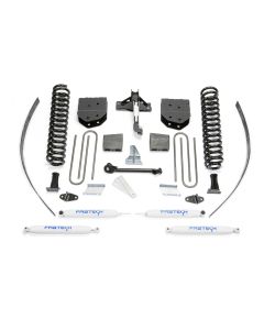 FABTECH 2008-16 Ford F250 4WD- 8″ BASIC SYSTEM SHOCKS-ADD-A-LEAF BLOCK